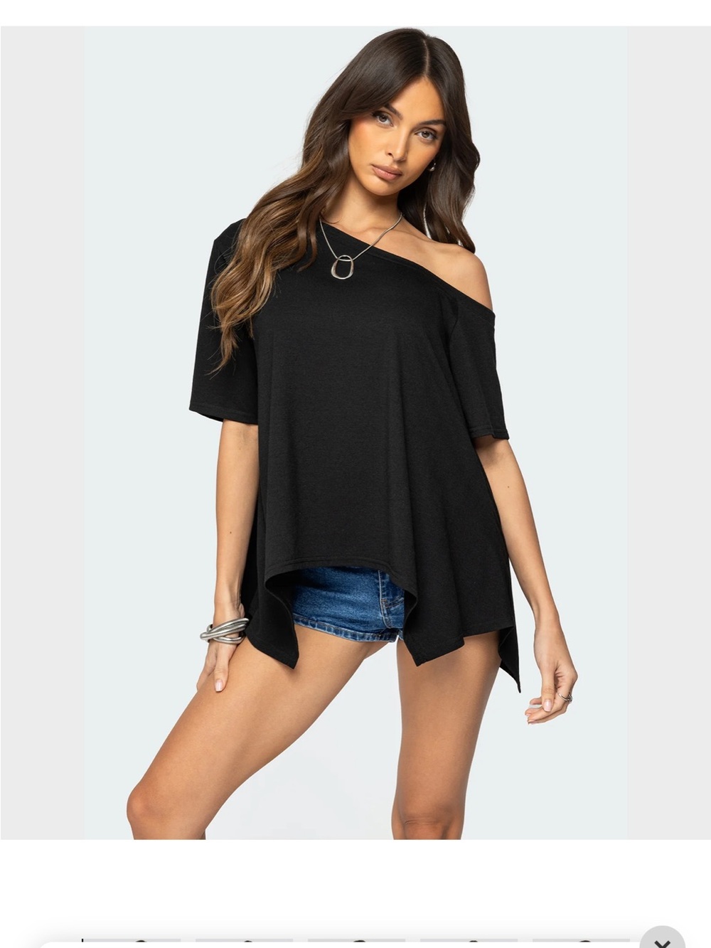 Edikted Josy Off Shoulder Handkerchief Top